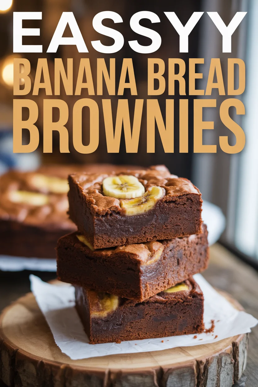 Easy Banana Bread Brownies