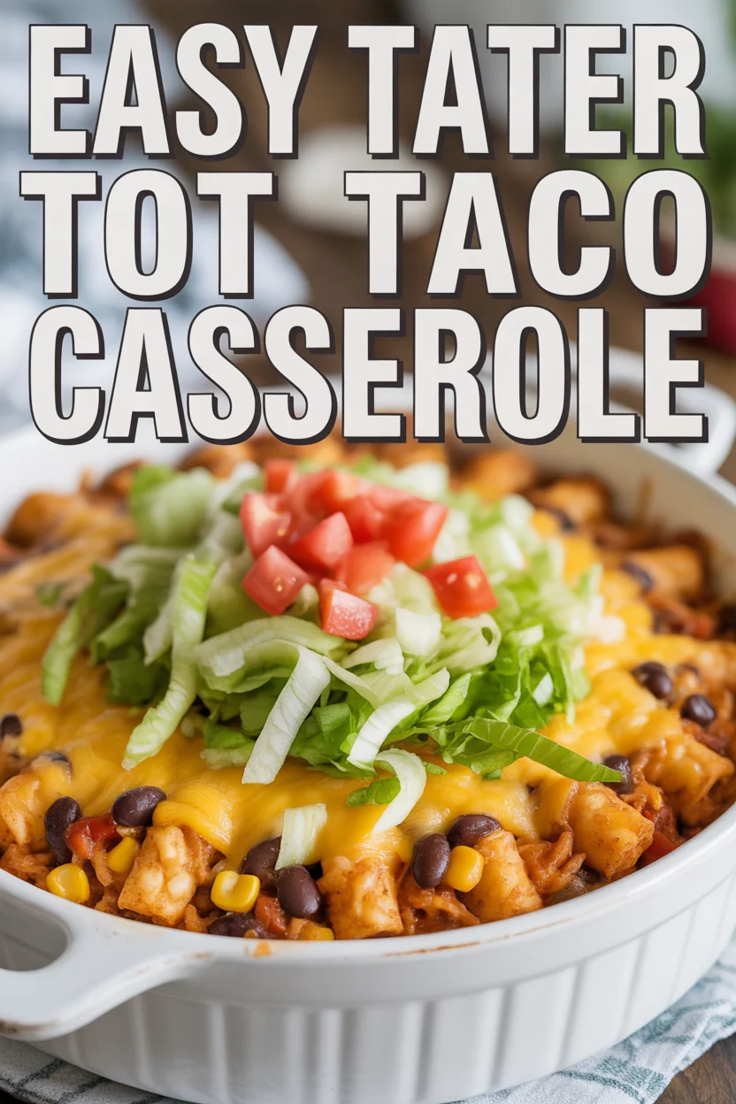 Easy Tater Tot Taco Casserole