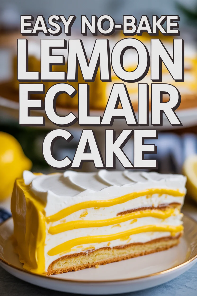 Easy No-Bake Lemon Eclair Cake