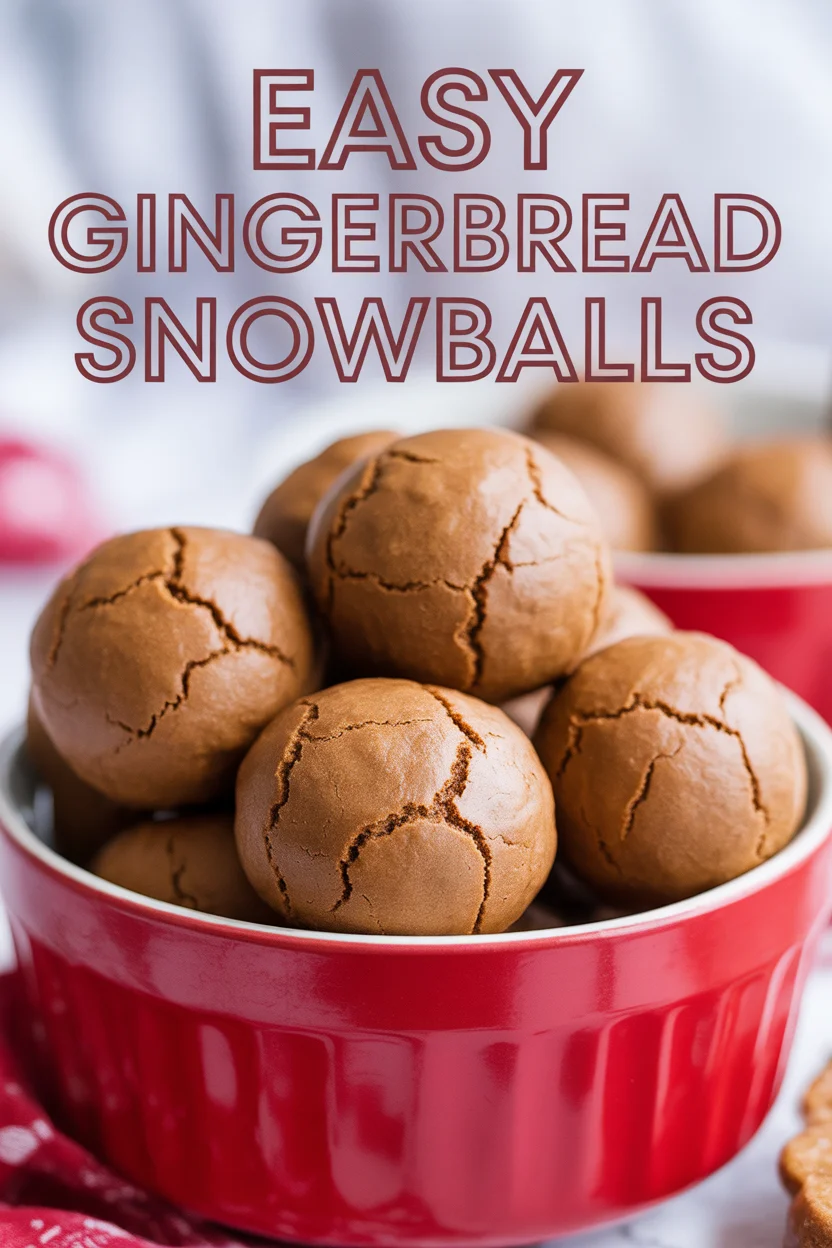 Easy Gingerbread Snowballs