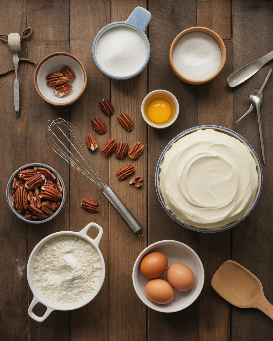 Easy Butter Pecan Praline Poke Cake