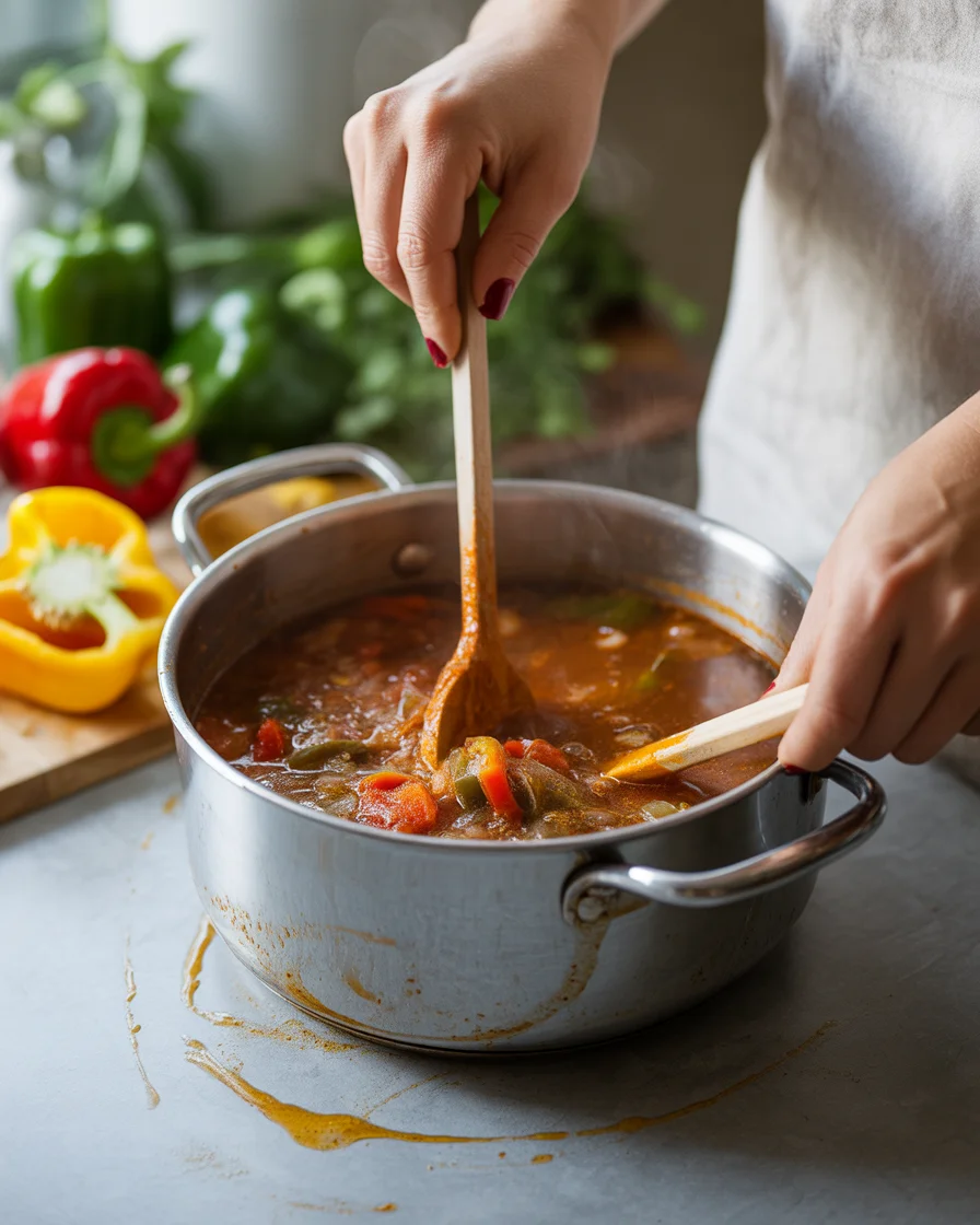 Easy Hearty Stuffed Pepper Soup