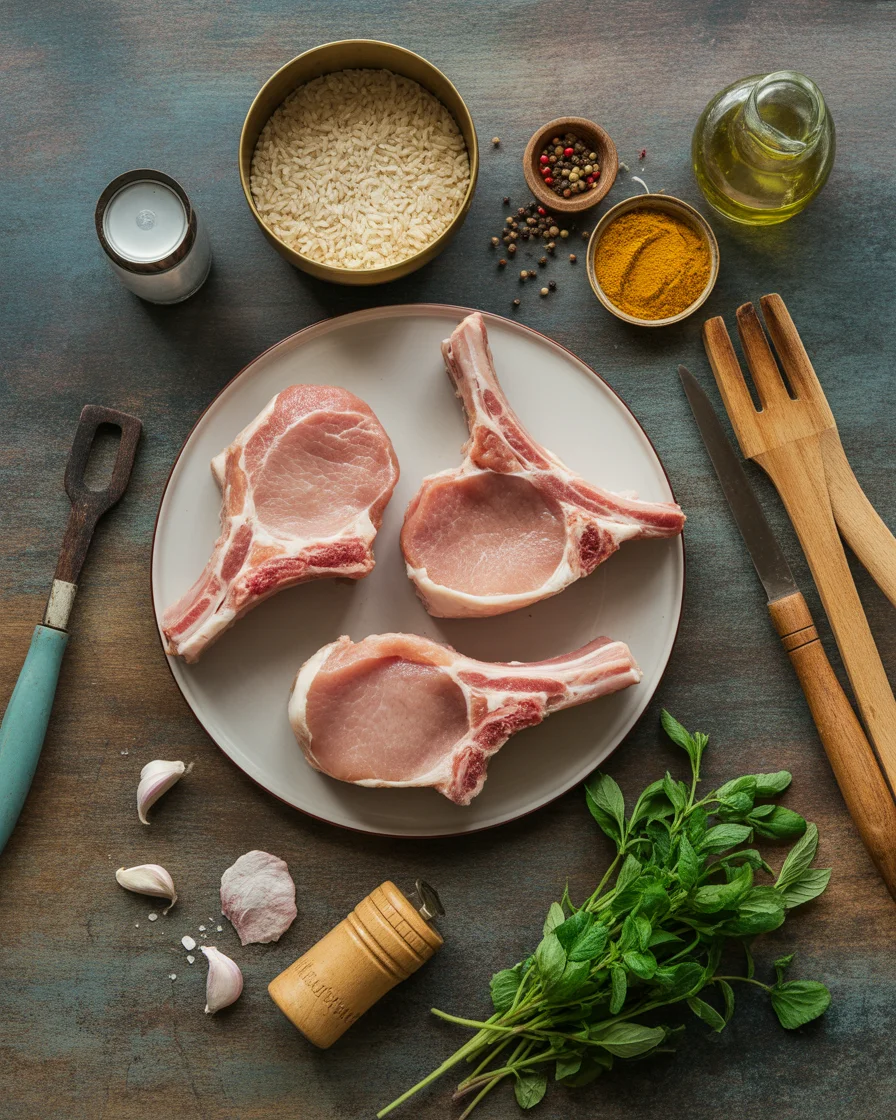Easy Pork Chops & Rice Casserole