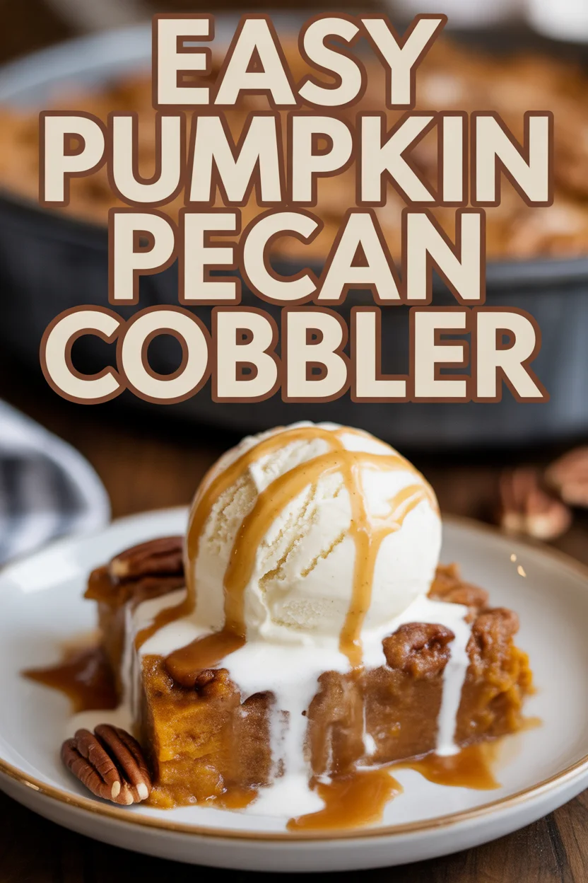 Easy Pumpkin Pecan Cobbler