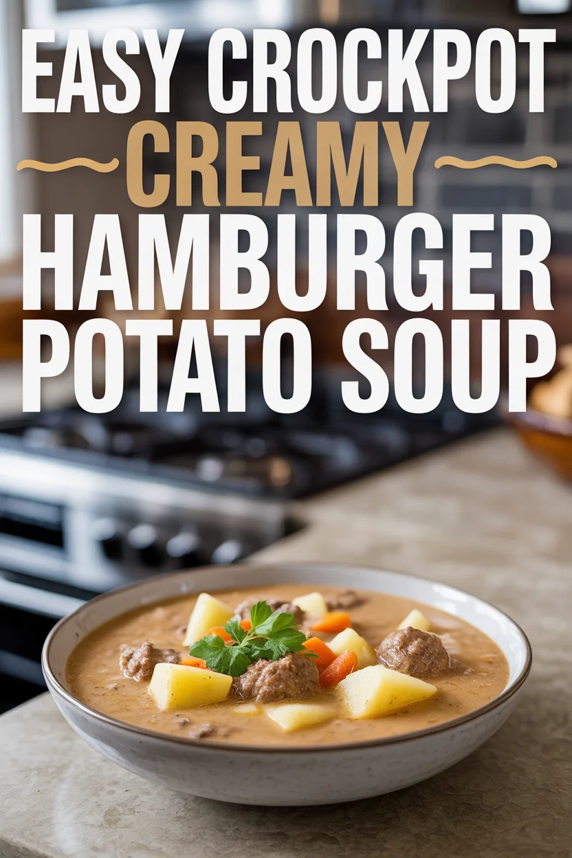 Easy Crockpot Creamy Hamburger Potato Soup