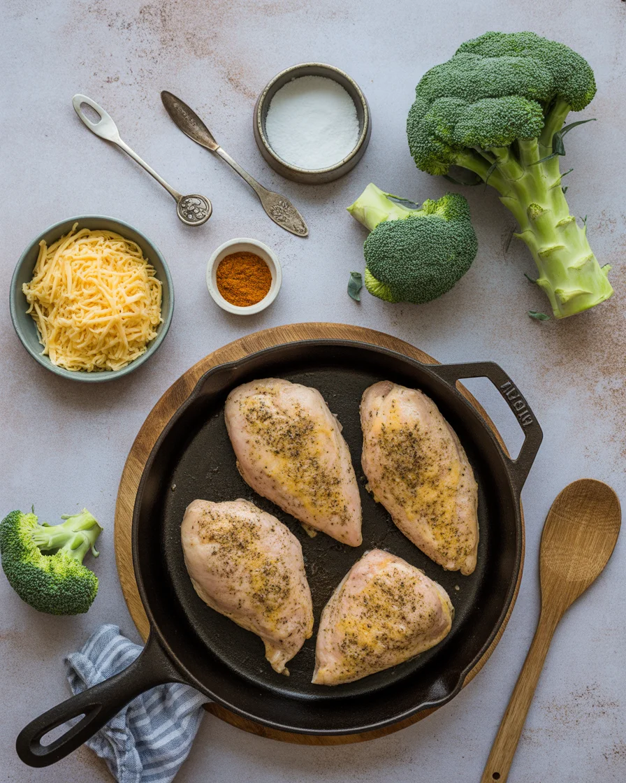 Easy Broccoli Cheddar Stuffed Chicken