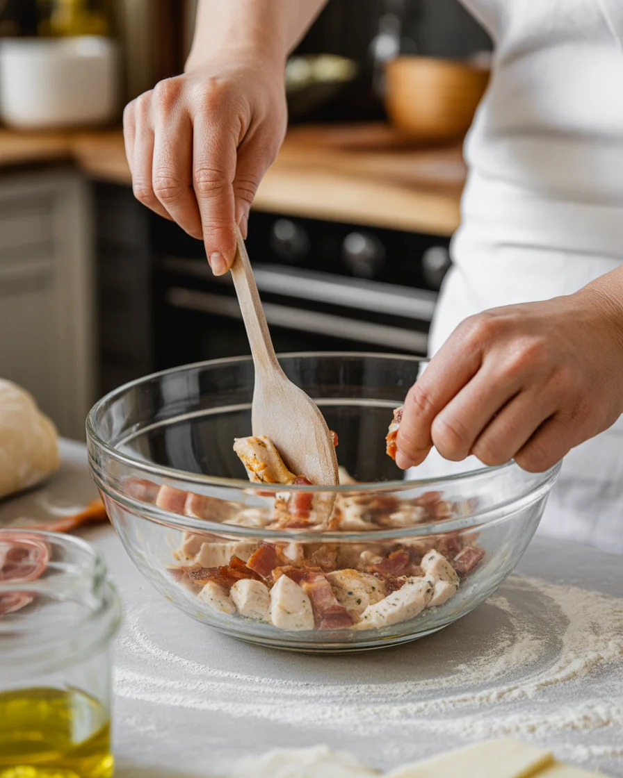 Easy Chicken Bacon Ranch Stromboli