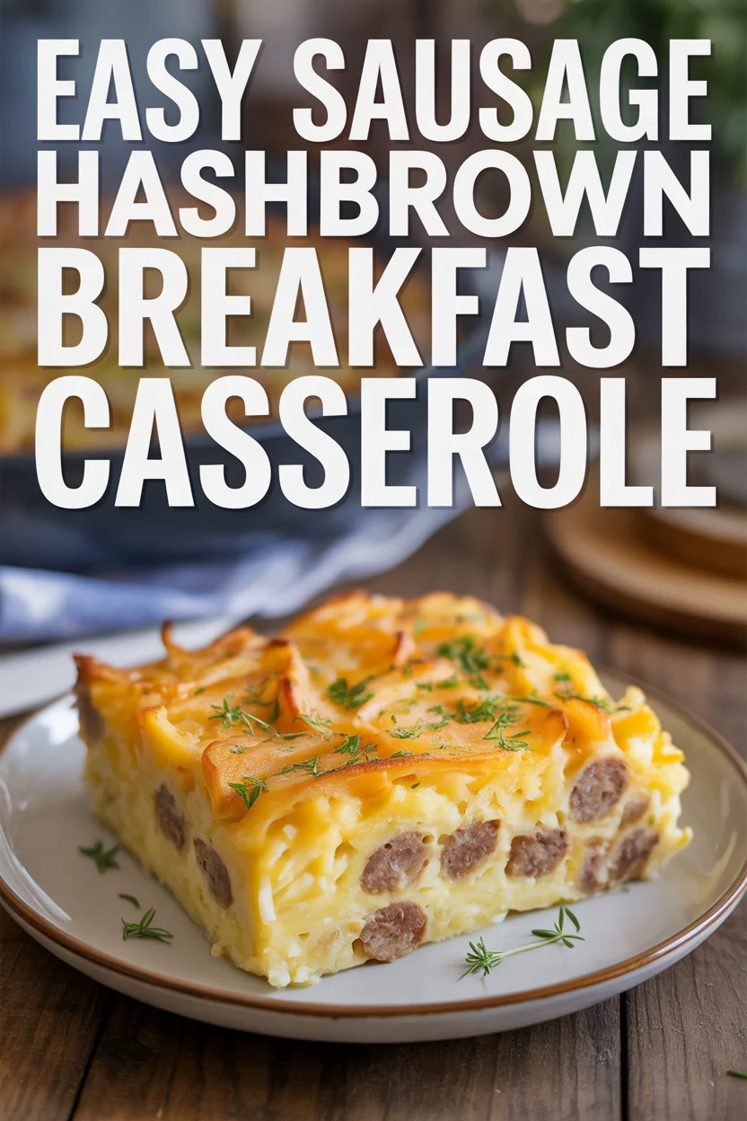 Easy Sausage Hashbrown Breakfast Casserole