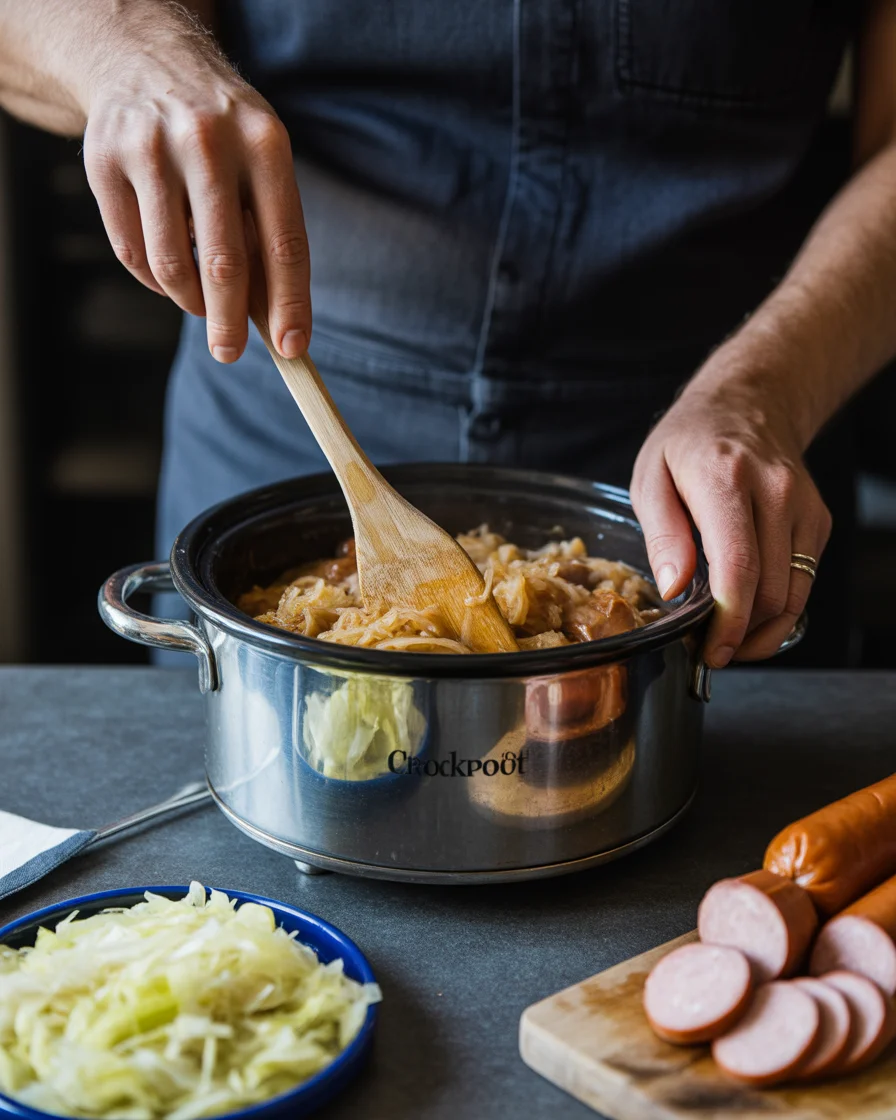 Easy Crockpot Polish Sausage Sauerkraut And Potatoes