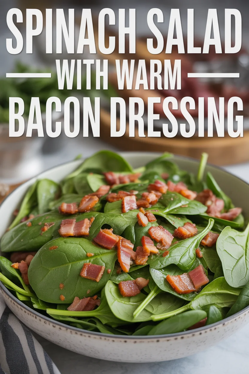 Spinach Salad with Warm Bacon Dressing