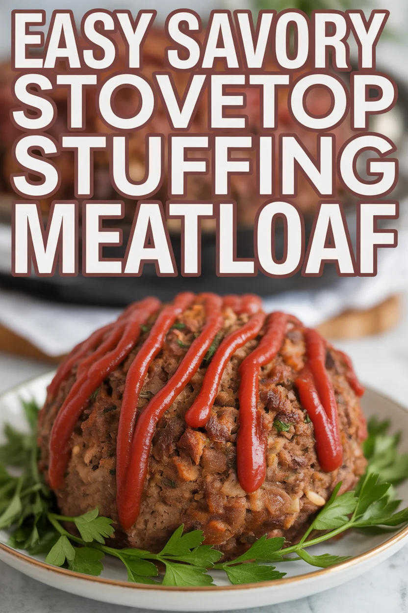 Easy Savory Stovetop Stuffing Meatloaf