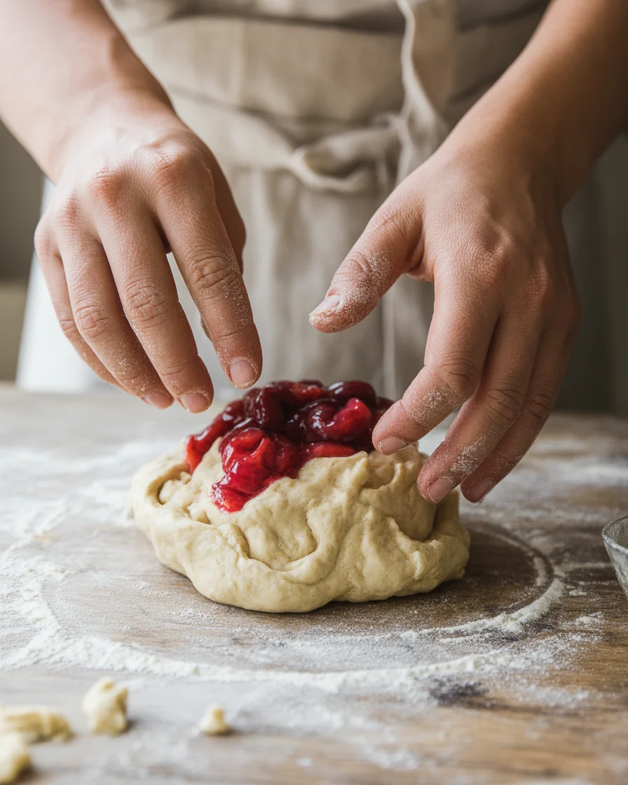 Easy Cherry Bell Cookies