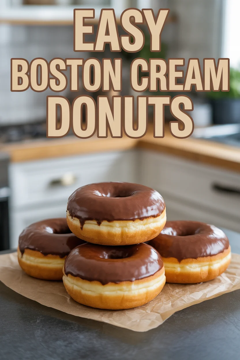 Easy Boston Cream Donuts