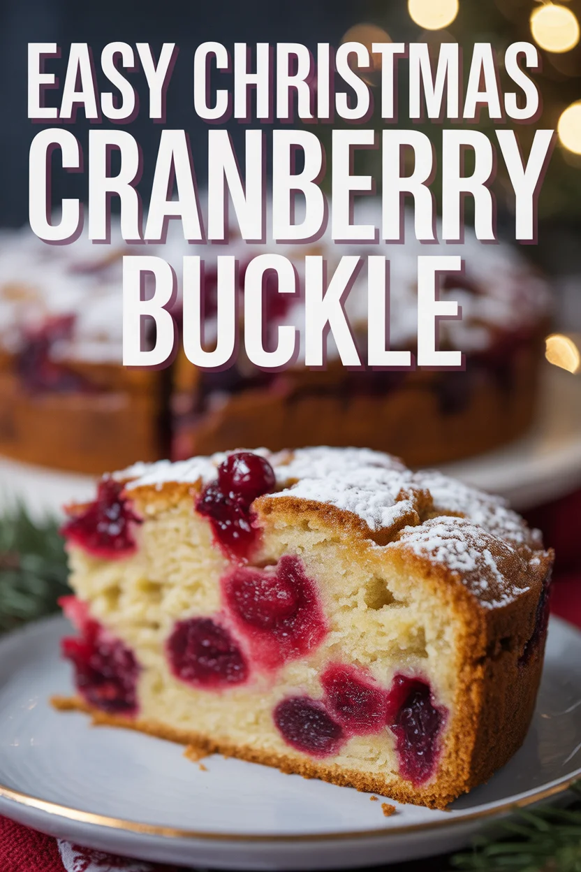 Easy Christmas Cranberry Buckle
