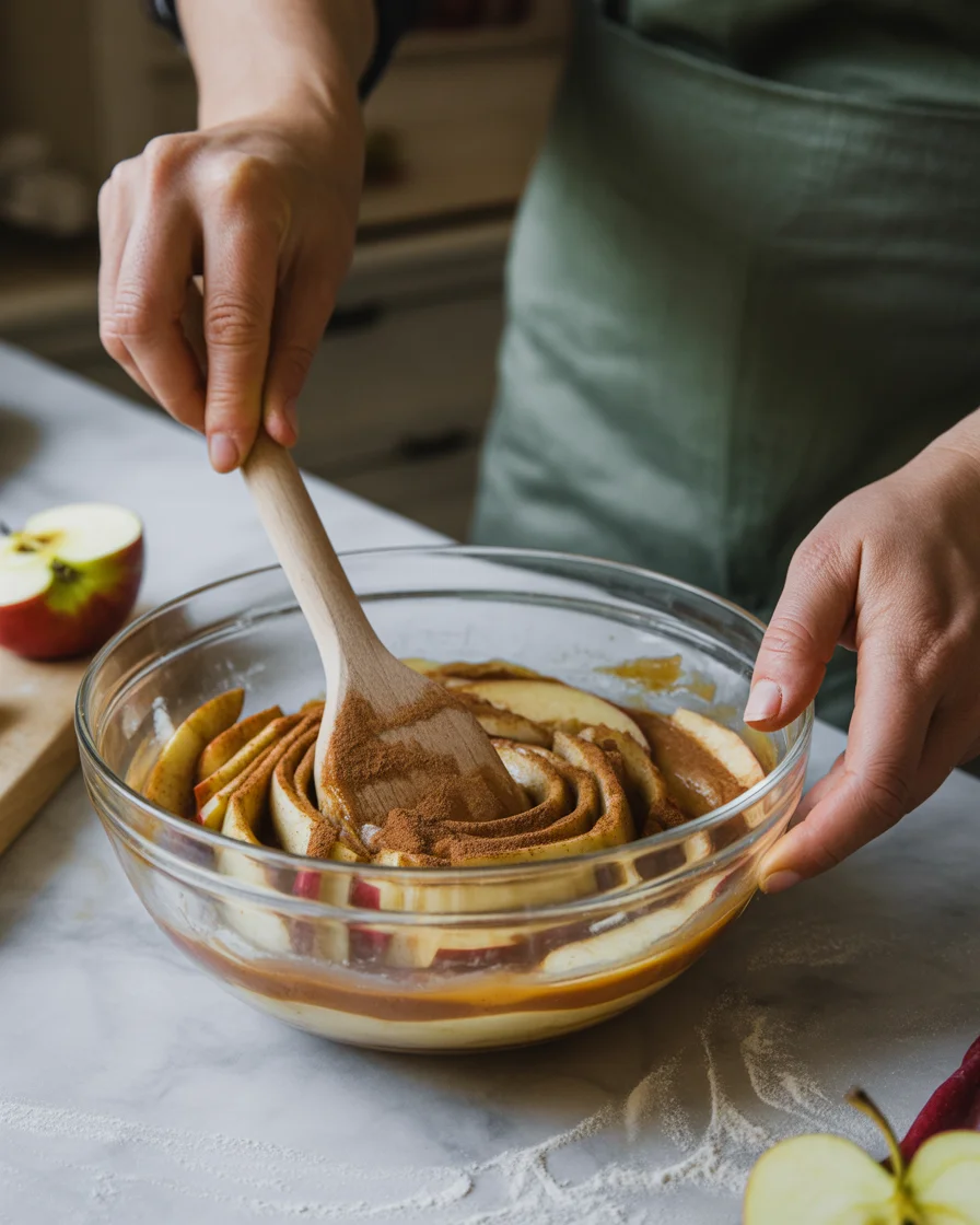 Easy Caramel Apple Cinnamon Roll Lasagna