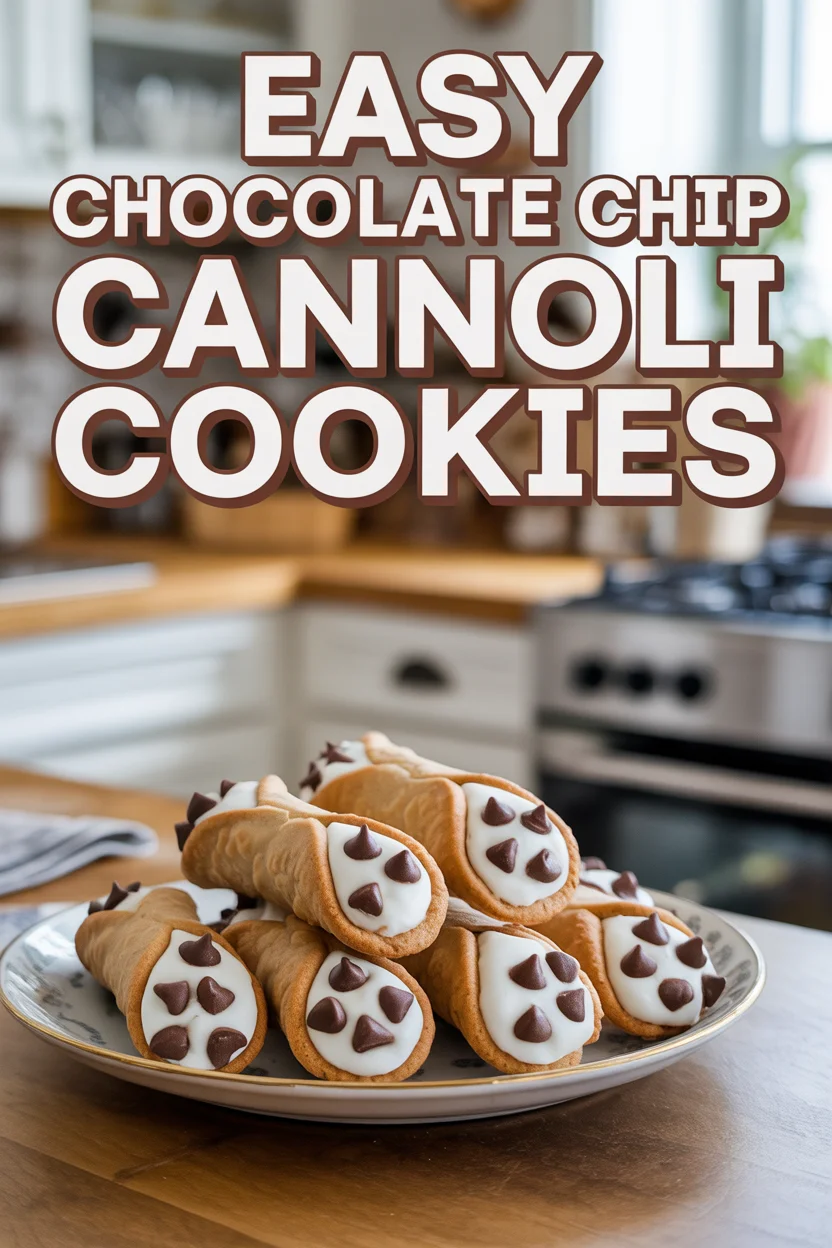 Easy Chocolate Chip Cannoli Cookies