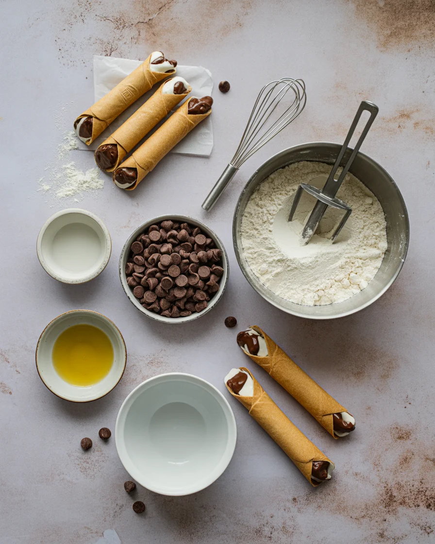 Easy Chocolate Chip Cannoli Cookies