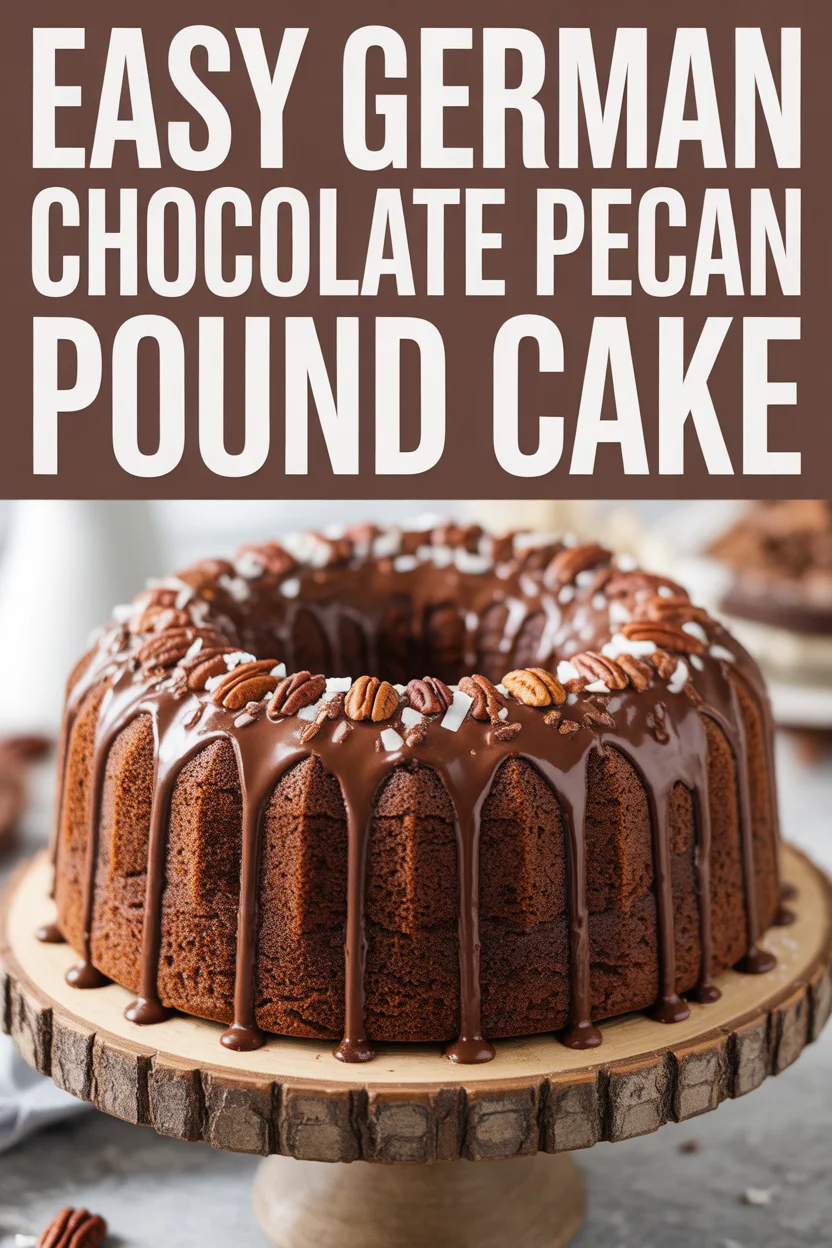Easy German Chocolate Pecan Pound Cake