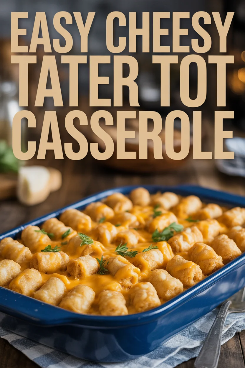 Easy Cheesy Tater Tot Casserole