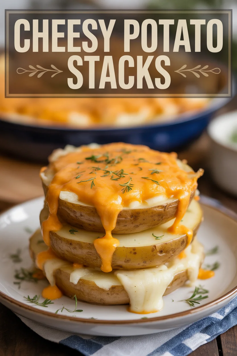 cheesy potato stacks