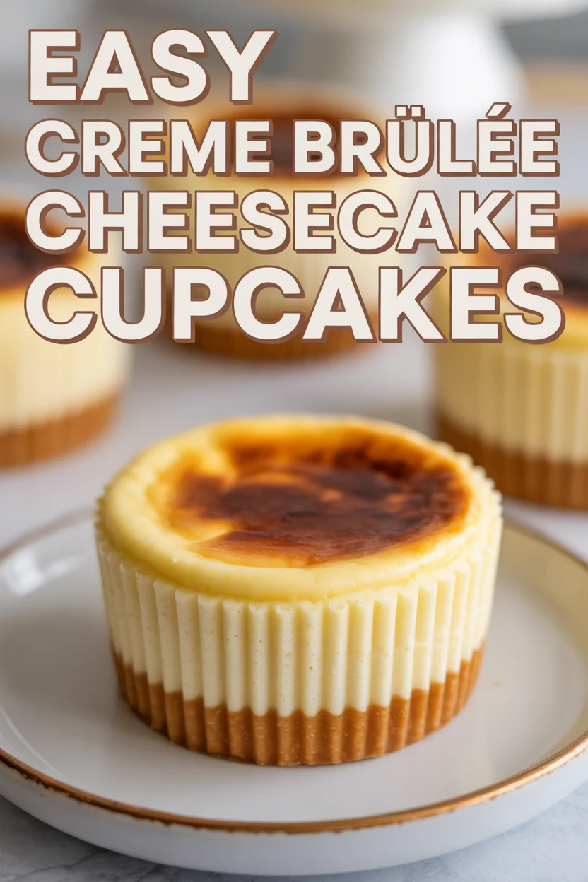 Easy Creme Brûlée Cheesecake Cupcakes