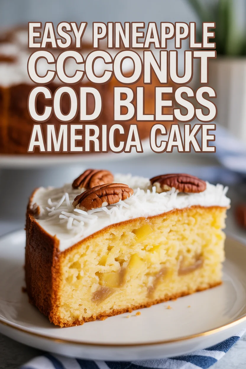 Easy Pineapple Coconut God Bless America Cake