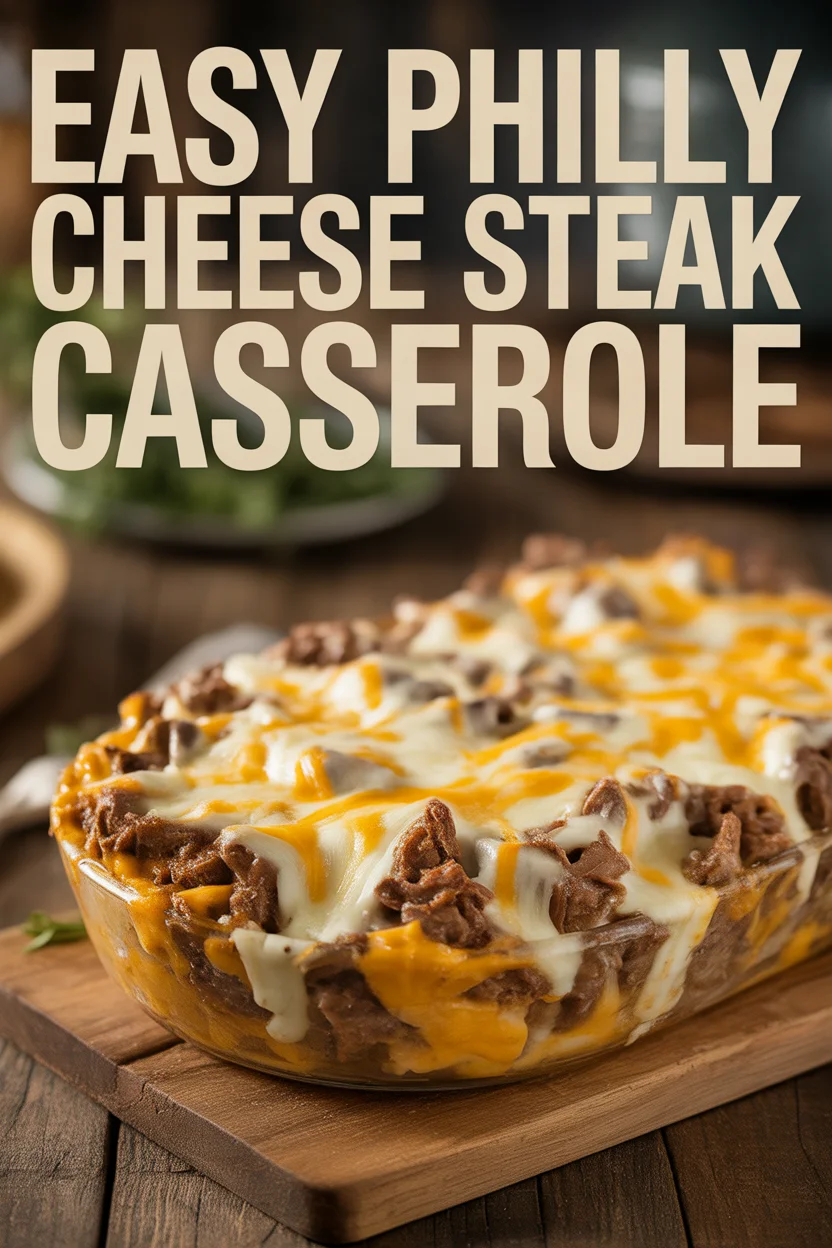 Easy Philly Cheese Steak Casserole