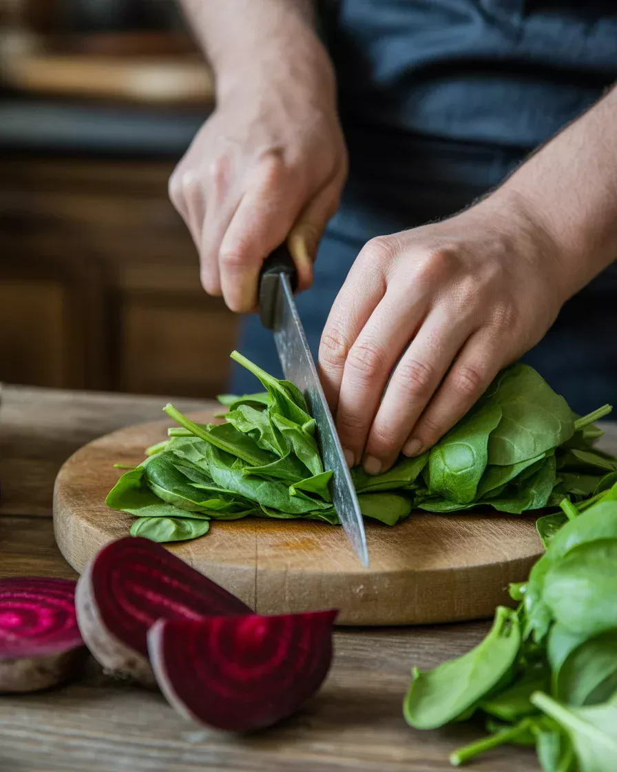 Beet Salad with Spinach, Mandarin Oranges & Feta