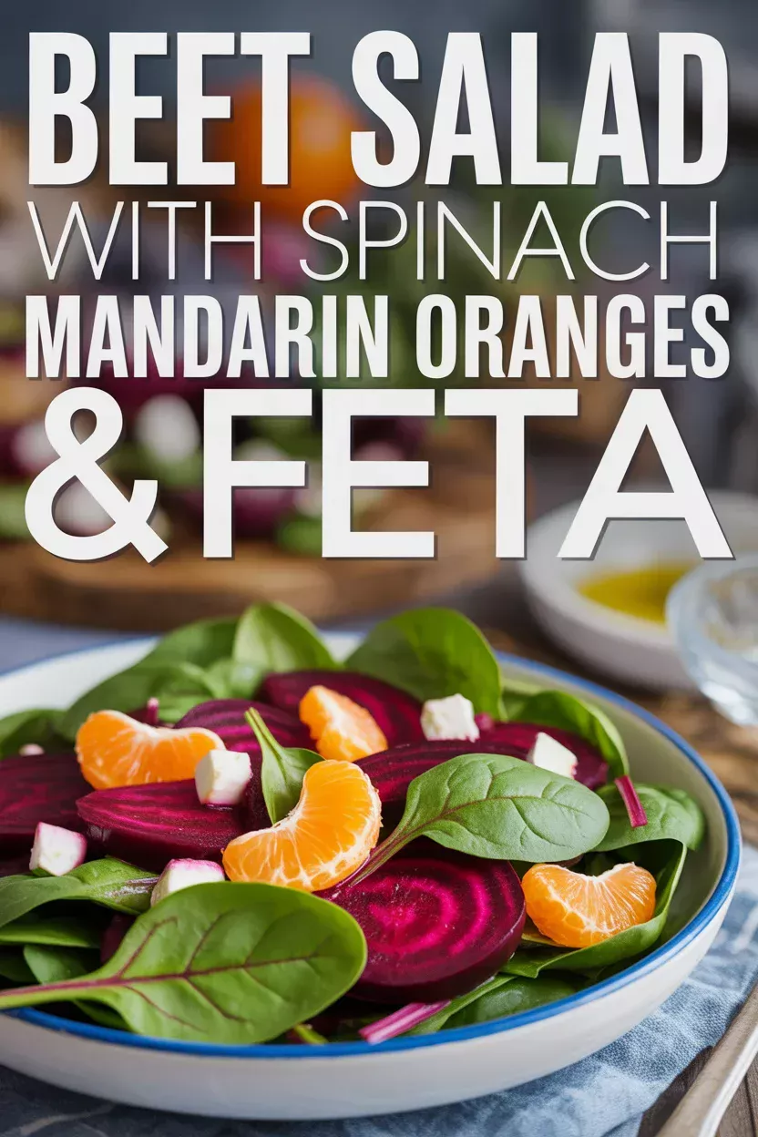 Beet Salad with Spinach, Mandarin Oranges & Feta