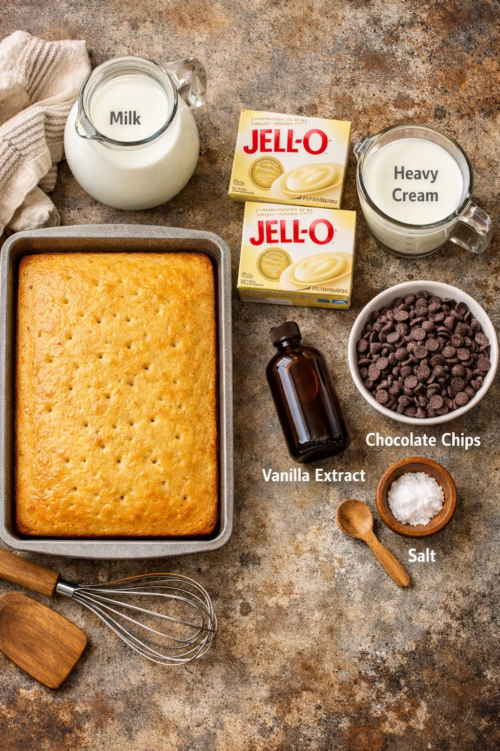 Boston Cream Poke Cake