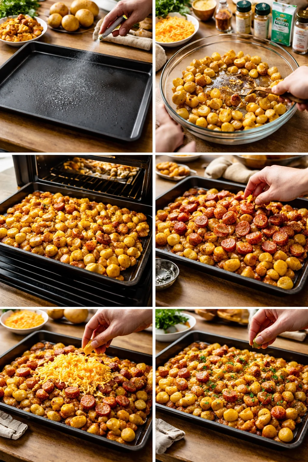 Cheesy Ranch Potatoes and Smoked Sausage