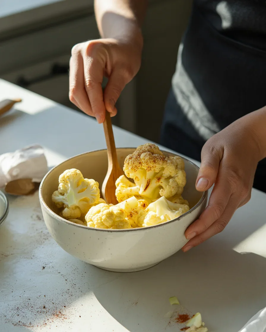 Air Fryer Cauliflower Wings with Honey Sriracha