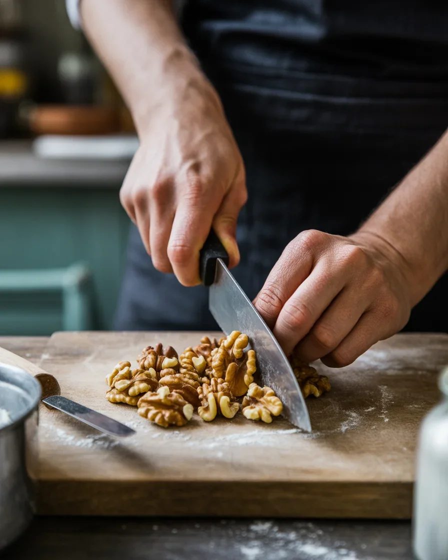 Date Coffee Loaf Cake with Walnuts and Rich Espresso Glaze