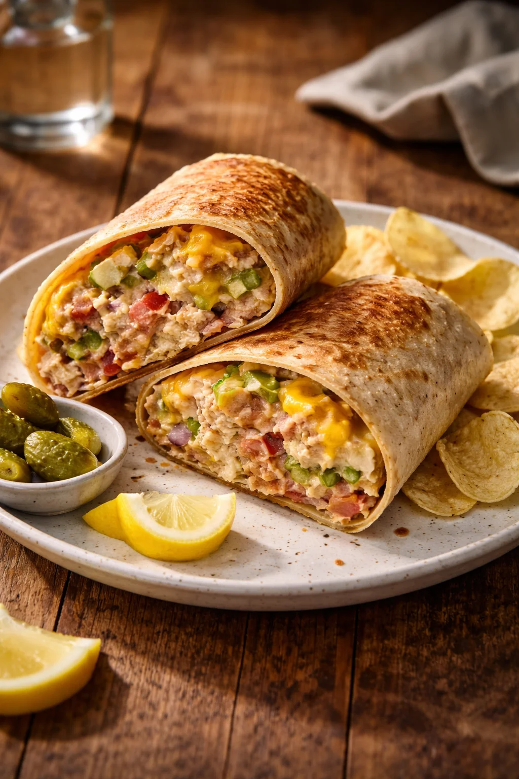 delicious and healthy tuna melt wrap