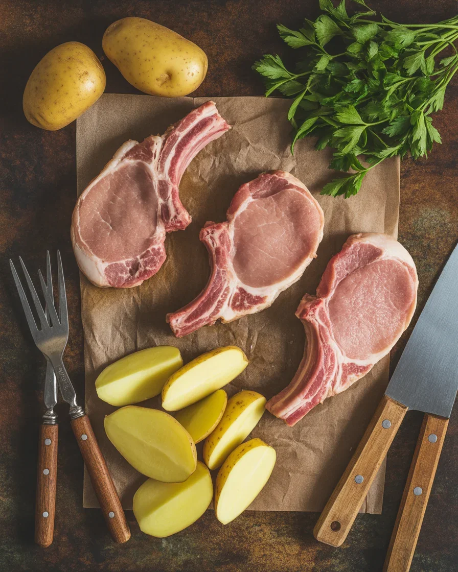 Pork Chops with Scalloped Potatoes
