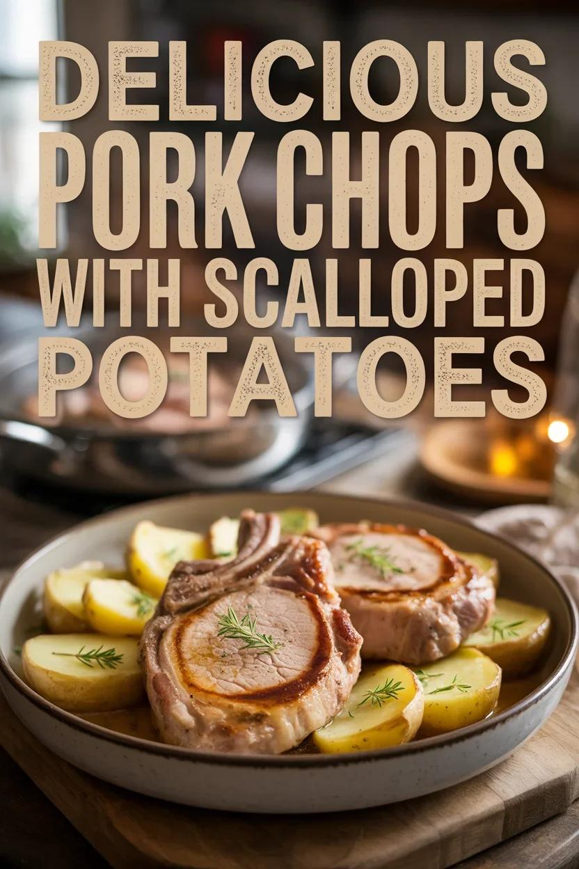 Delicious Pork Chops with Scalloped Potatoes