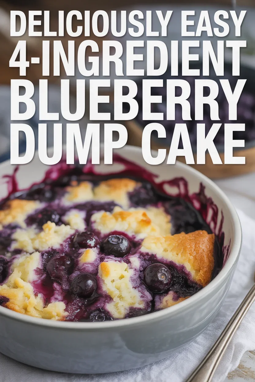 4-Ingredient Blueberry Dump Cake