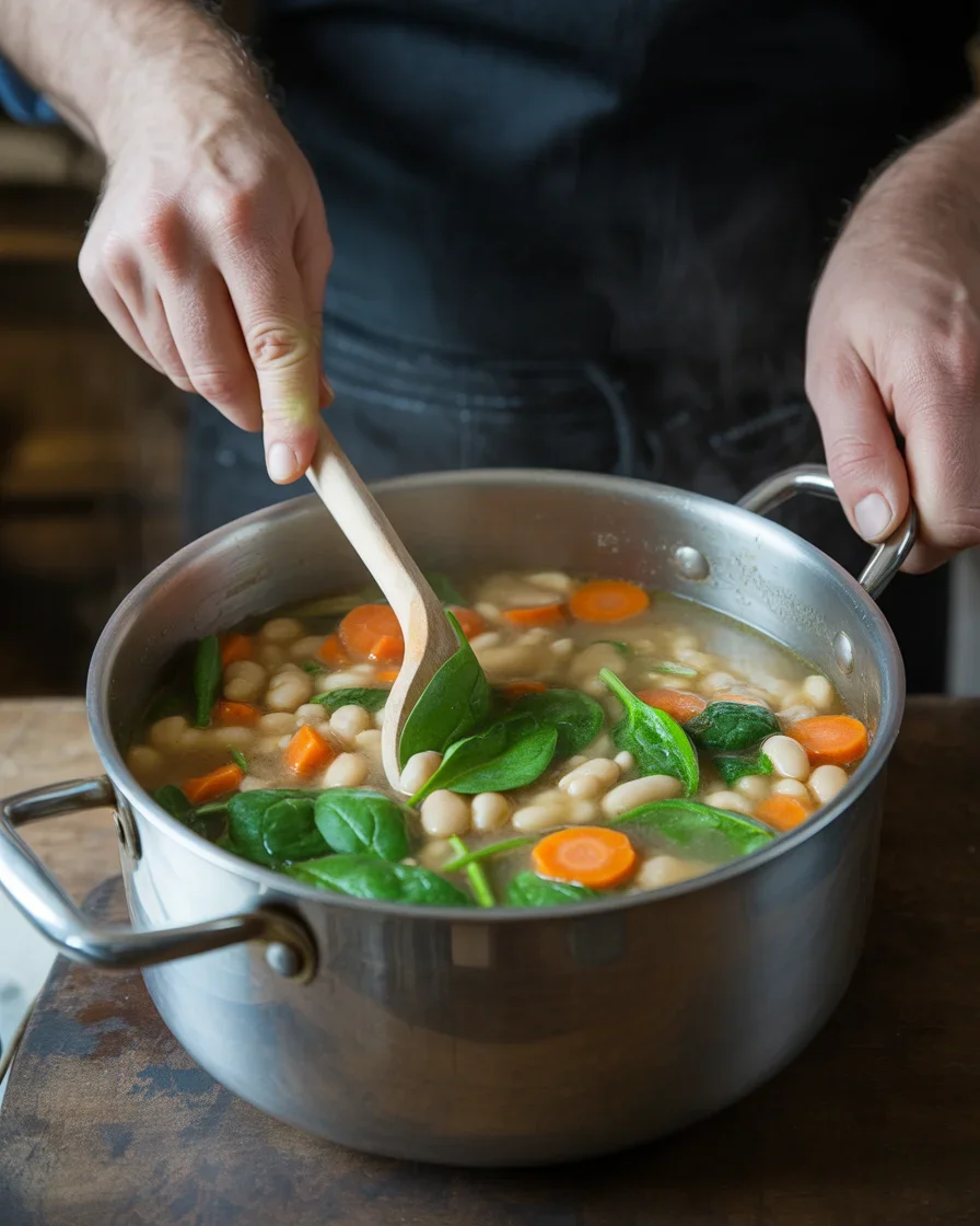 Deliciously Hearty Tuscan White Bean Soup with Meatballs