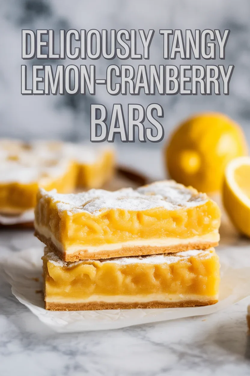 Deliciously Tangy Lemon-Cranberry Bars