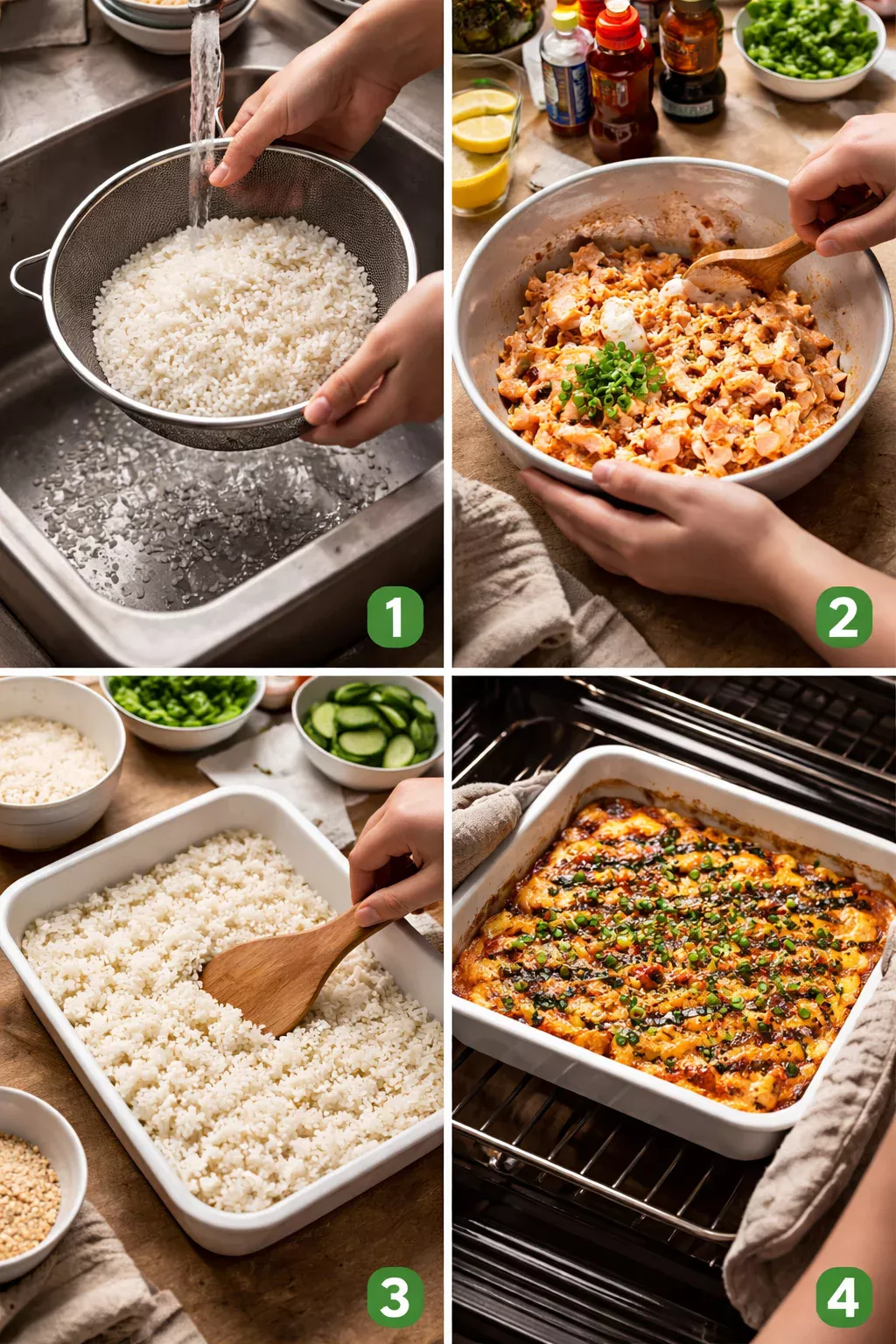 Easy Spicy Salmon Sushi Bake Recipe