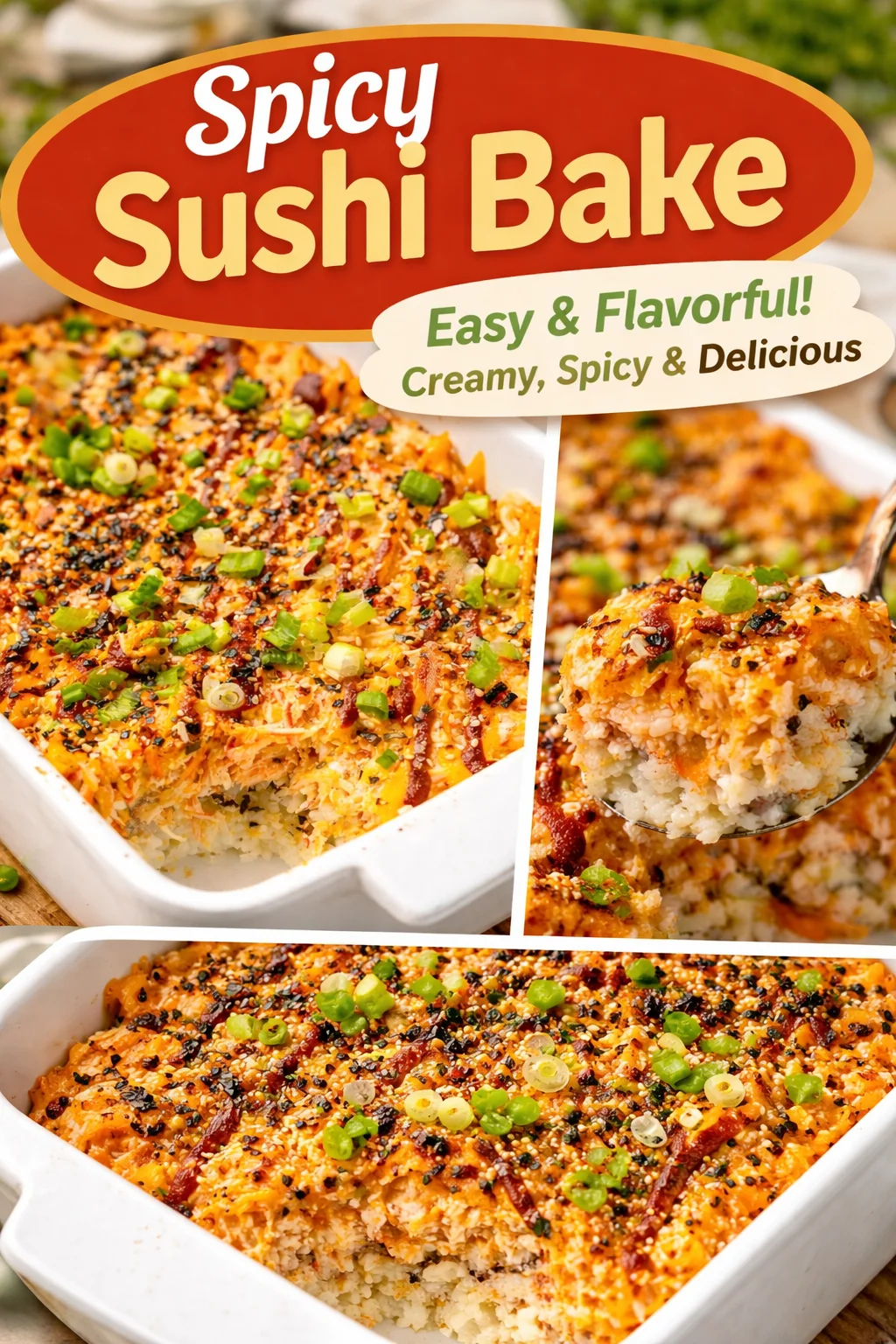 Easy Spicy Salmon Sushi Bake Recipe