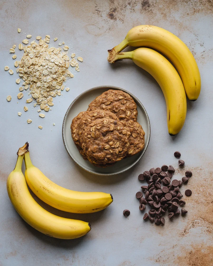 Healthy 3-Ingredient Banana Oatmeal Cookies