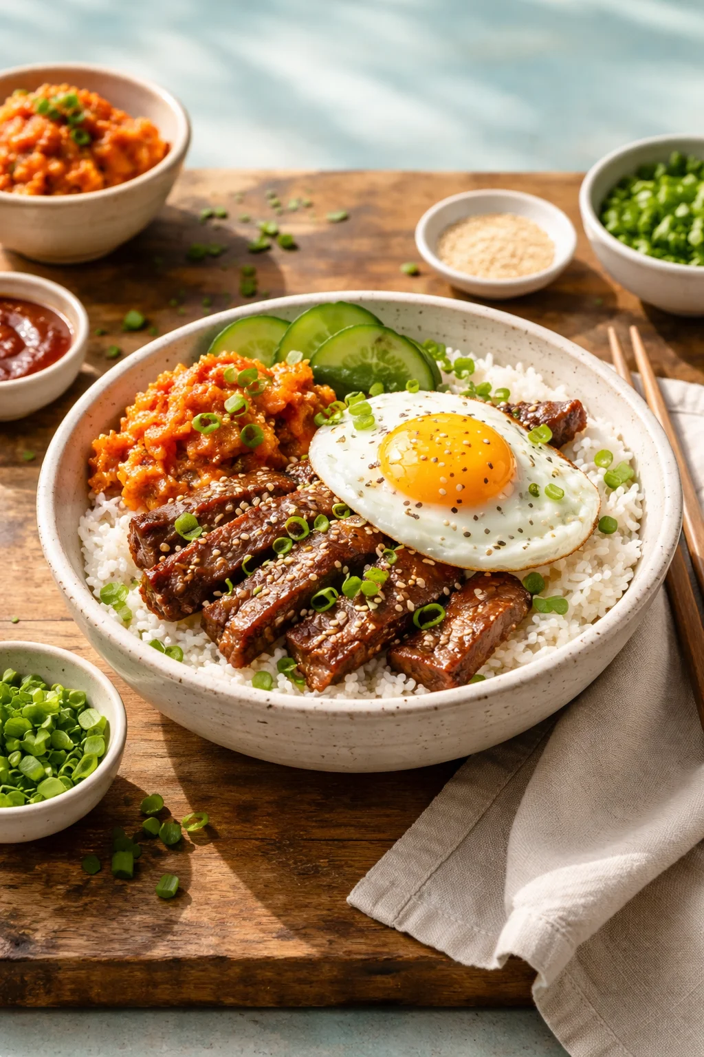 Korean BBQ Steak Rice Bowls