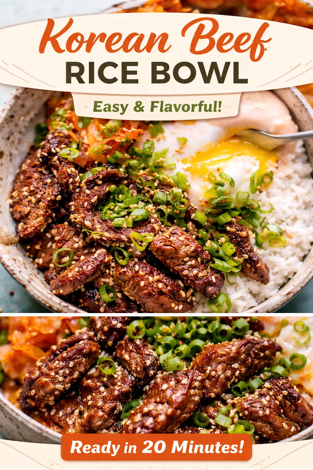 Korean BBQ Steak Rice Bowls