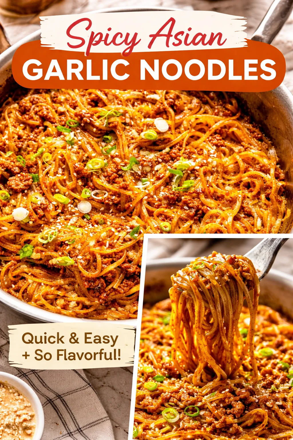 Mongolian Ground Beef Noodles Recipe