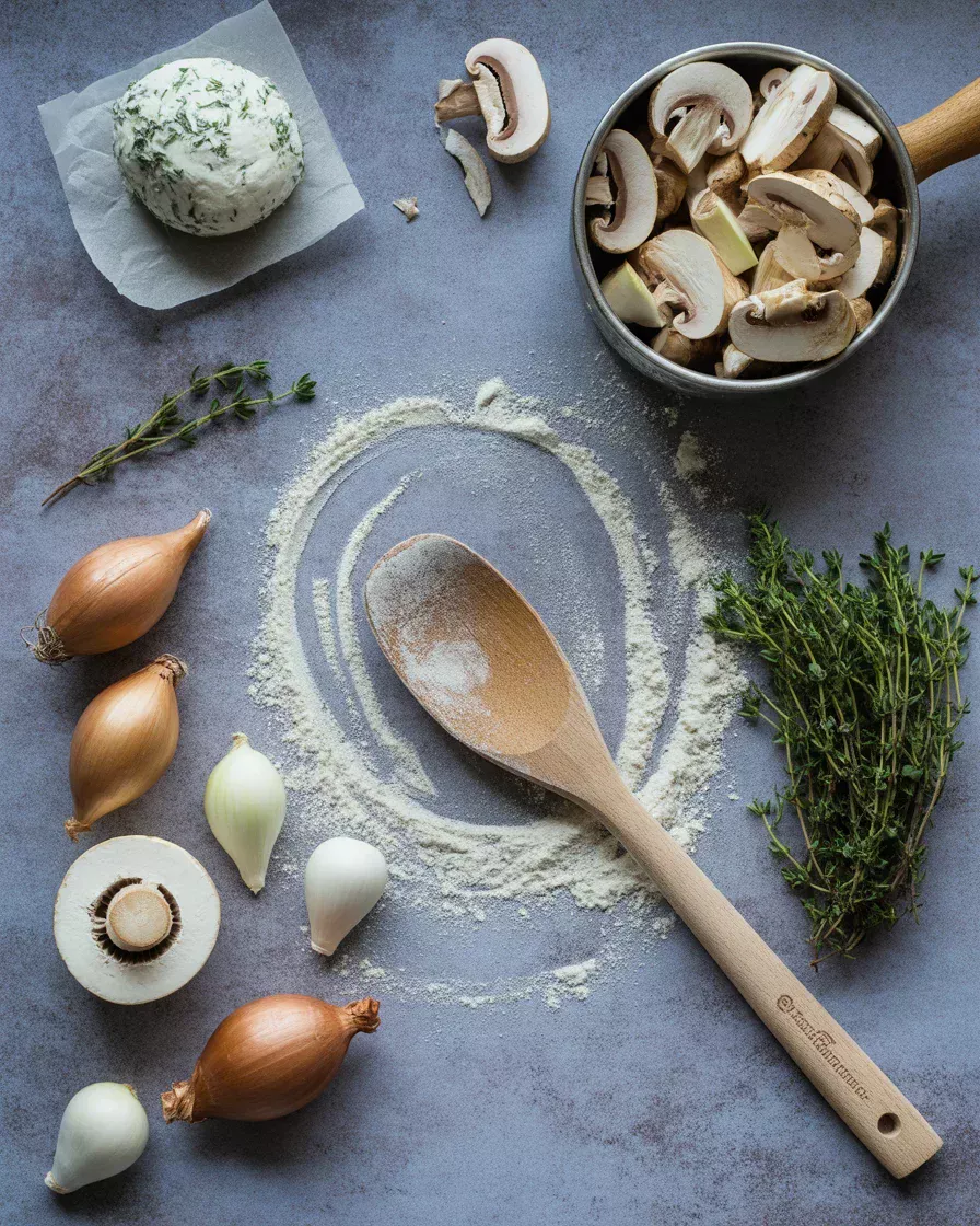 Mushroom, Shallot, and Herbed Goat Cheese Tarts