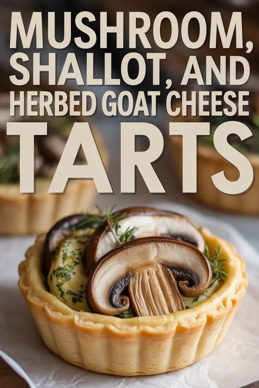 Mushroom, Shallot, and Herbed Goat Cheese Tarts