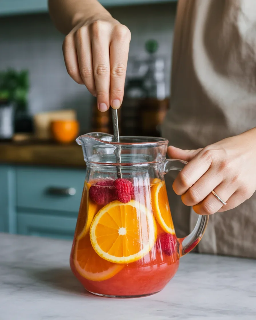 Peach Tequila Sunrise Punch