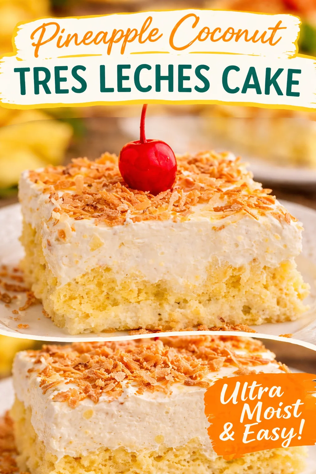 Piña Colada Poke Cake