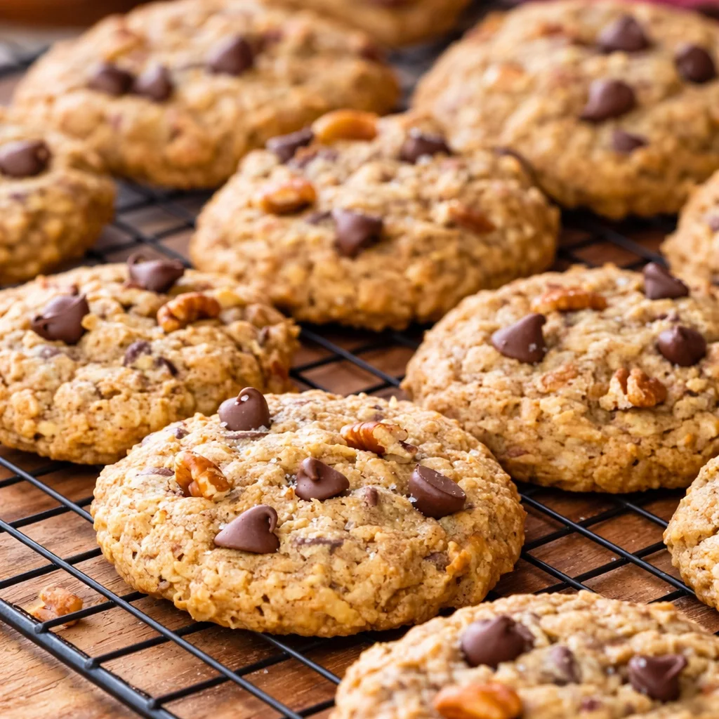 Delicious Texas Cowboy Cookies loaded with oats, pecans, and coconut.